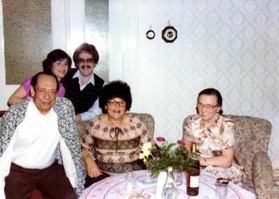 Visit of Anna Gutman's family to Dr. Helmy in Berlin, 1980