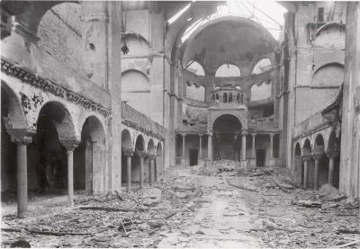 Berlin, Deutschland: Ruinen der Synagoge in der Fasanenstraße