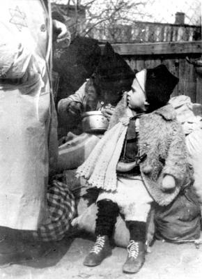A child deported during the “Sperre” in the Lodz Ghetto, Poland, September 1942
