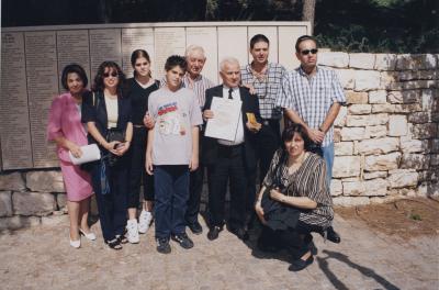Rescuer Antoni Gawrylkiewicz at a ceremony in Yad Vashem