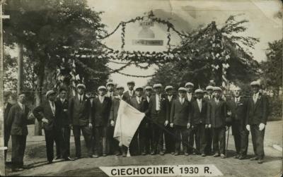 תצלום של המועצה היהודית בעיר Ciechocinek שבפולין, 1930