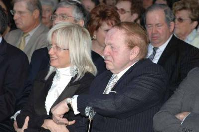 Dr. Miriam and Sheldon G. Adelson at the tribute ceremony held in their honor at Yad Vashem