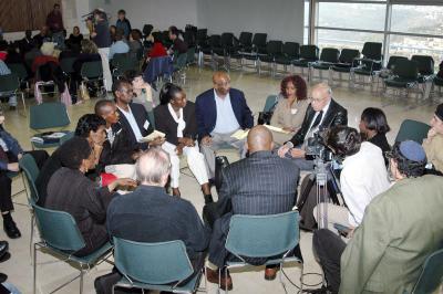 Meeting between Holocaust survivors and survivors of the Rwandan genocide