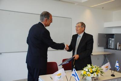 At the signing of the Memorandum of Understanding, which promotes teacher training in Holocaust education for Cypriot educators