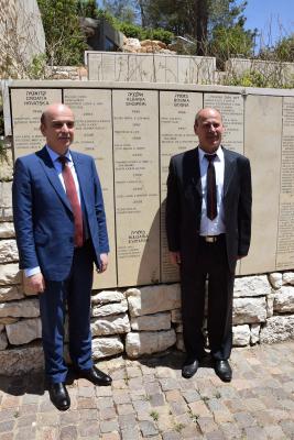 Edmond Panariti and Dr. Agron Panariti at the Garden of the Righteous