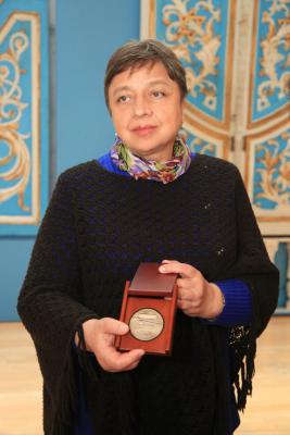 Christina-Ludmila Kril accepted the medal on her parent&#039;s behalf