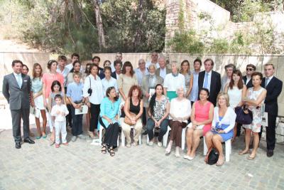 The two families &amp;#8211; of rescuer and survivor &amp;#8211; in the Garden of the Righteous, Yad Vashem, 5 September 2012