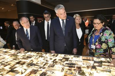Austrian Chancellor Karl Nehammer tours the &quot;Flashes of Memory&quot; exhibition