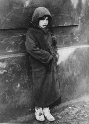 Warsaw, Poland, A girl standing in the street