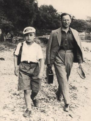 יצחק רודאשבסקי ואביו אליהו. וילנה 1938.
