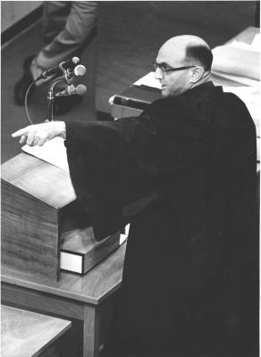 The prosecutor at the Eichmann trial, Gideon Hausner, 1961