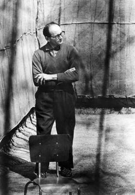 Eichmann in his prison cell