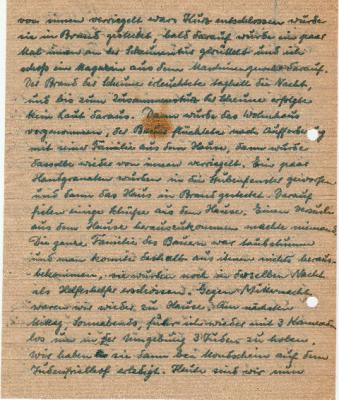 Brief von Kurt Dreyer an seine Familie im November 1942