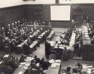 La sala del Tribunal de Nuremberg - vista general