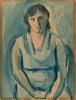 חיים אוריסון (1943-1905),דיוקן נעמי אוריסון, אשת האמן, וילנה, 1938-1936