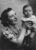 Betty Scharf and her son Simcha-Bunem, aged 3 months. Iași, Romania, 1941 Betty, her husband Yehezkel and their 3-year-old son Simcha-Bunem survived the war but were killed in a road accident in Iași in 1944. 