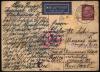 Una tarjeta postal recibida por Pepi Liebermann en Rusia en 1940 de su madrastra Rosa Kugel de Oswieçim