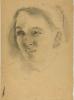 Friedl Dicker-Brandeis (1898-1944) ,Portrait of a Woman, Terezin Ghetto, 1942–1944