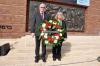 The Society of Friends of Yad Vashem in Austria laid a wreath during the ceremony in the Warsaw Ghetto Square commemorating the victims of the Holocaust