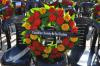 The wreath of the Canadian Society for Yad Vashem.