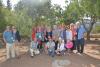 Donna Holbrook, National Director of ICEJ Canada (second from right) and her group with Dr. Susanna Kokkonen (front row, first from right) at the tree of Corrie ten Boom in the Avenue of the Righteous at Yad Vashem 16/10/2016