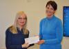 Danise Peters, former graduate of Yad Vashem’s Christian Leadership Seminar (right) representing the Ruth Remnant Ministry presenting a donation to Dr. Susanna Kokkonen at Yad Vashem on 20th February, 2017.
