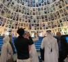 Members of the UAE/Bahraini delegation in the Hall of Names at Yad Vashem