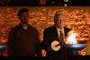 Holocaust survivor Dov Shimoni lights one of the six torches at the ceremony