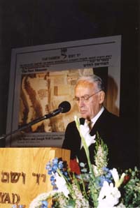 Mr. Joe Wilf speaks during the groundbreaking ceremonies for the new Holocaust Museum in May 2000
