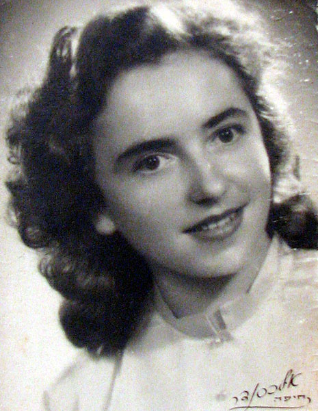 Chava Wolf as a teenager in Israel