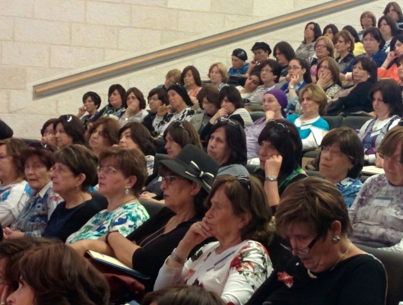 Ultra-Orthodox teachers listen to lectures on the return to Jewish life after liberation