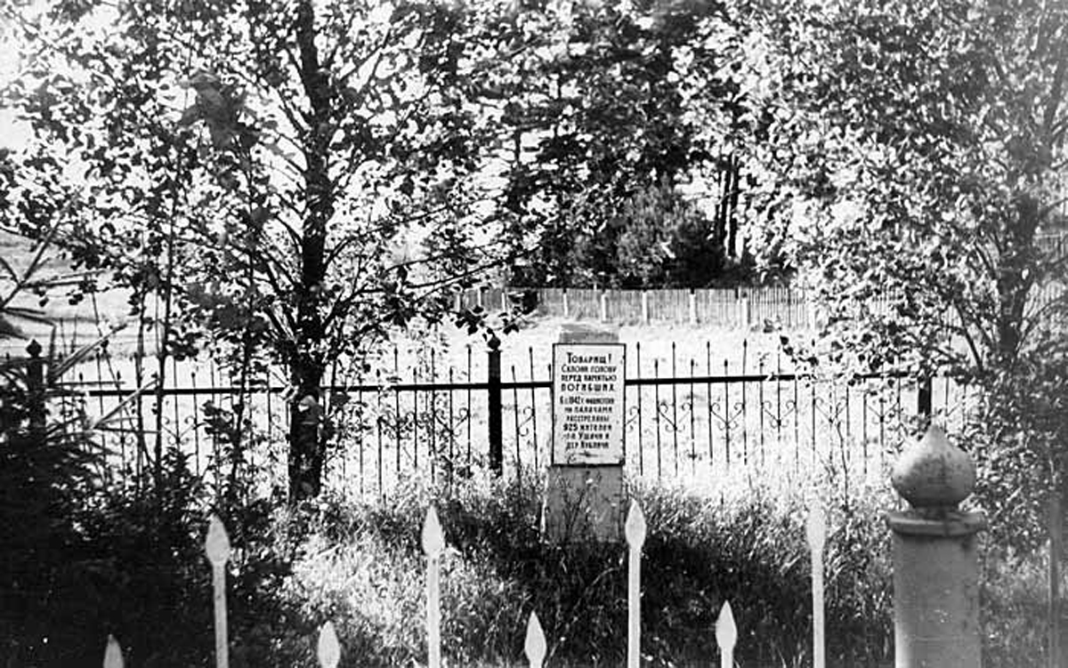 Памятник в Ушачах на месте расстрела евреев, Фотография 60-х годов