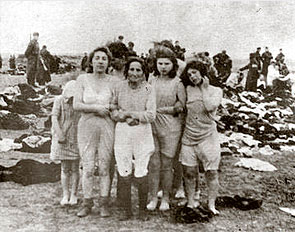 Šķede, near Liepāja, Latvia. Jewish women before their execution, December 1941