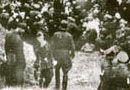 Zdołbunów, Poland  (today, Ukraine). Jews awaiting their execution by the  German police