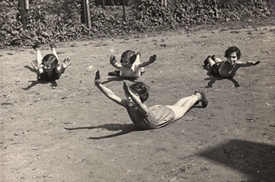 Schüler bei der Gymnastik an der jüdischen Schule, 1935-36