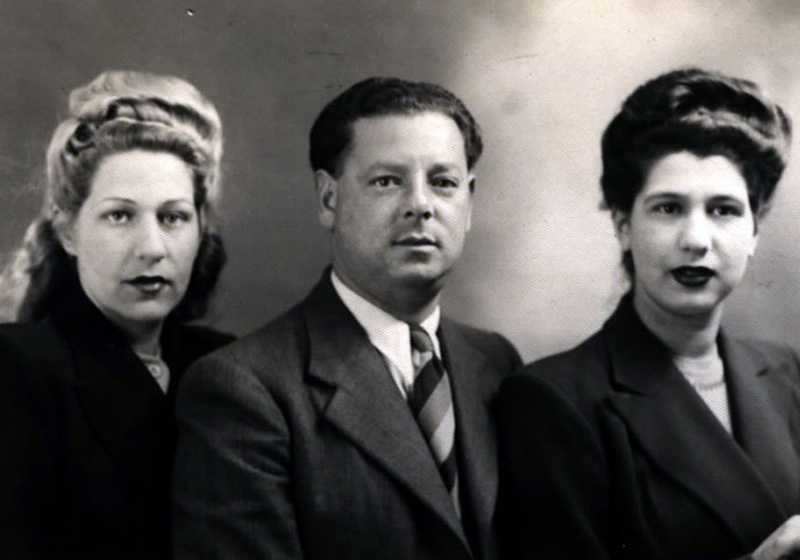 Hilda und ihr Ehemann Lew Mazin mit Serina (rechts), London, 1947