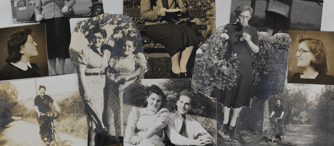 Collage of photographs of Margarete and Felicia Beck, Kent, England, May 1939