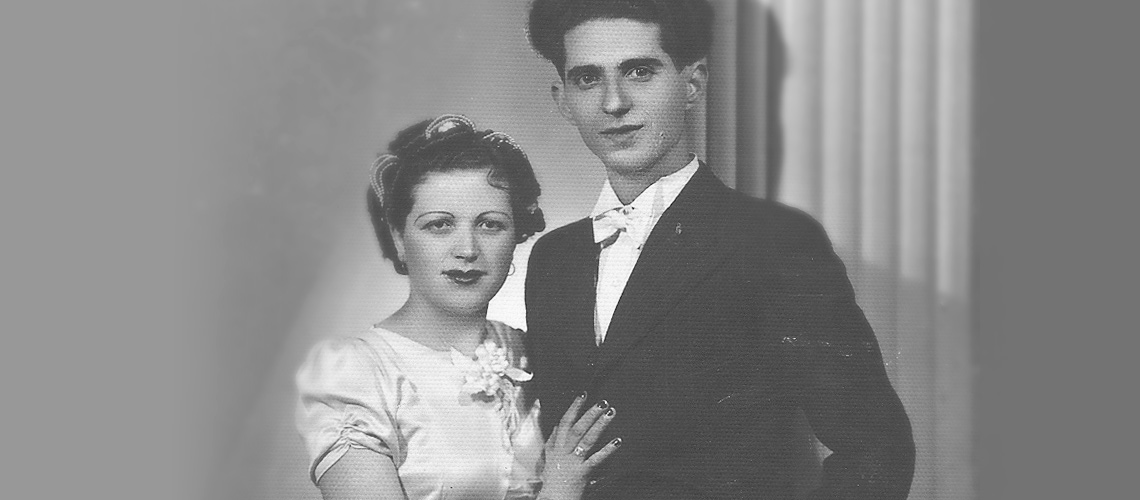 Shlomo Kasorla and his fiancée in Thessaloniki prewar