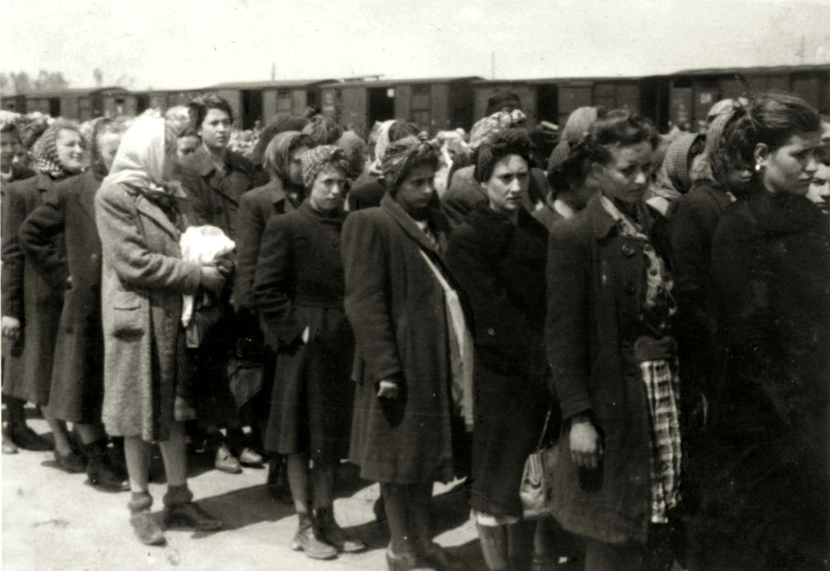 Jewish women who have been selected for slave labor