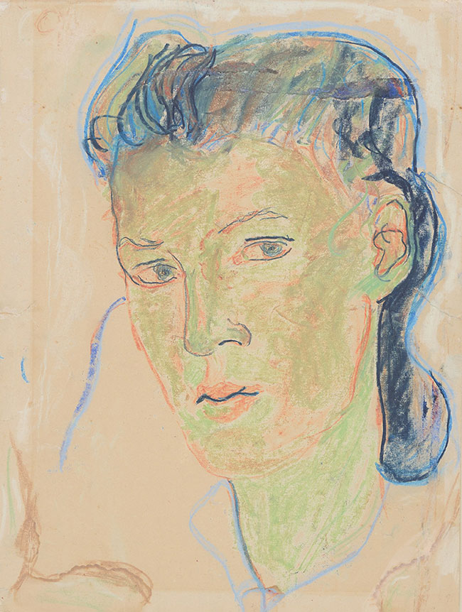 Charlotte Salomon (1917–1943). "Self-Portrait, Villefranche-sur-Mer, 1939–1941"