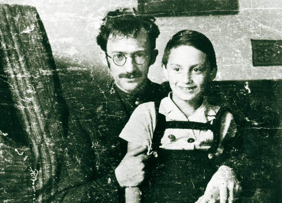 Самуэль Бак в детстве с поэтом А.Суцкевером