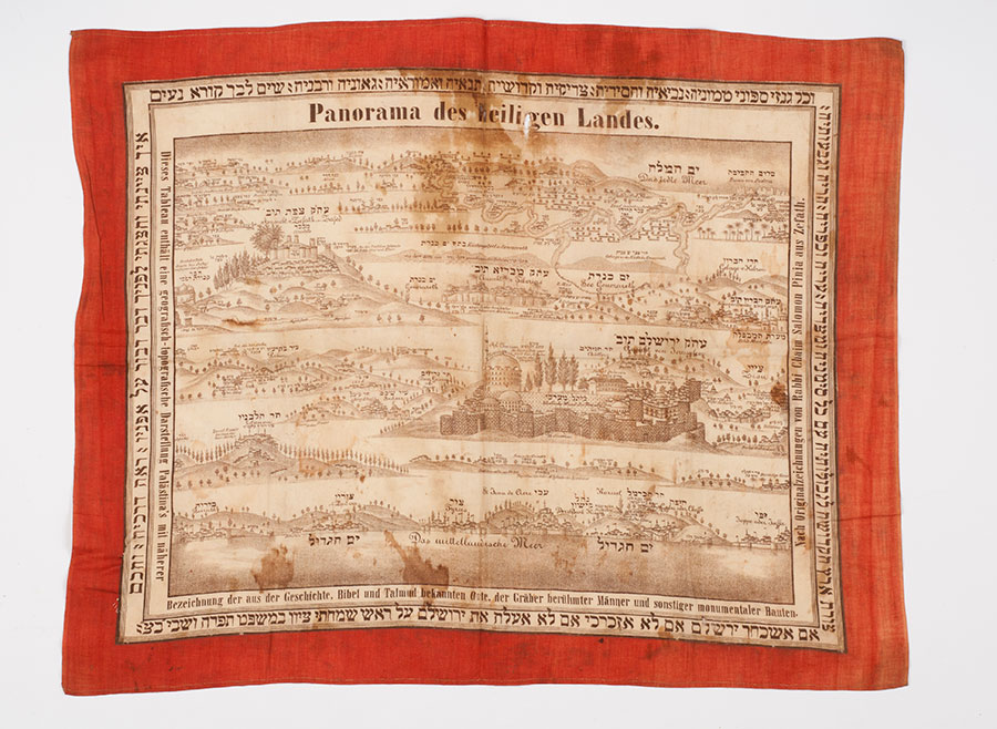 Illustrated cloth "Panorama of the Holy Land"