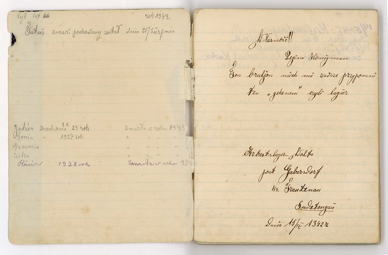 Opening page of the diary
