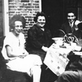 Architect Abraham van Oosten (second from right) with his parents, brothers and sister