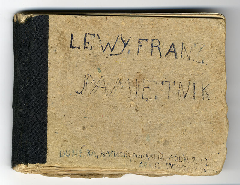 The travel diary inscribed by the companions of Yitzhak-Frantisek Levi who made the long trek with him to Eretz Israel in 1942-1943 as the “Tehran Children”