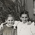 Stella Knobel with her cousin Elisabeta before the war. Elisabeta and her mother Frederica were murdered during the Holocaust
