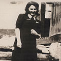 Sally Nojman, who was deported with her parents, brother and sister, and died from typhus contracted in the Tiganesti camp in Bessarabia. Dihtinet, Romania, circa 1939