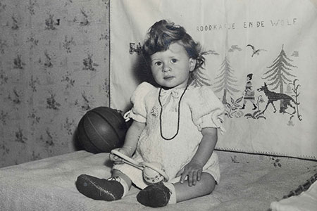 One-year-old Betty Rosenbaum. Amsterdam, August 1942