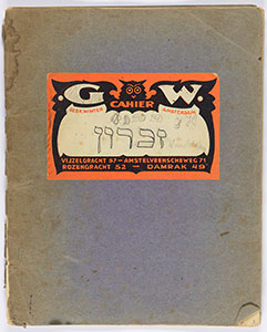 Jewish studies notebook belonging to Nachman Scheinowitz, the Westerbork camp, Holland