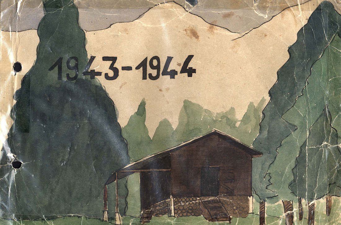 Cover of the photo album containing photographs of the children at the home in Chamonix, 1943-1944
